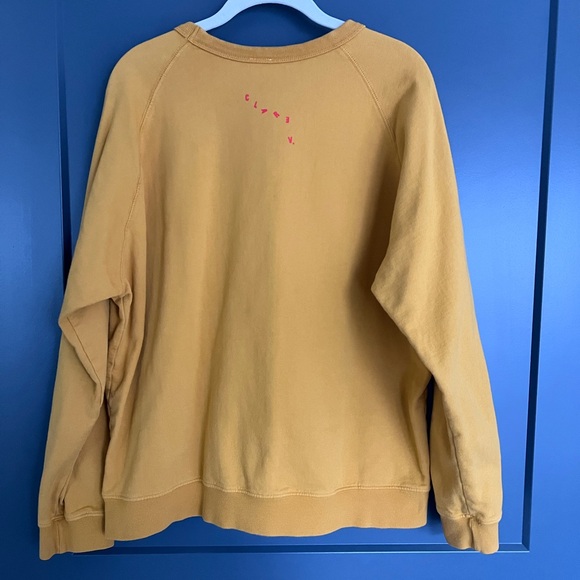 Clare V Paris Los Angeles Sweatshirt in Marigold Size XL - Picture 7 of 10